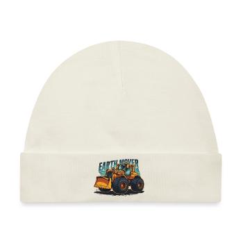 BULLDOZER, ERDBEWEGUNGSMASCHINE - Baby Premium Organic Mütze - Naturweiß - Vorne
