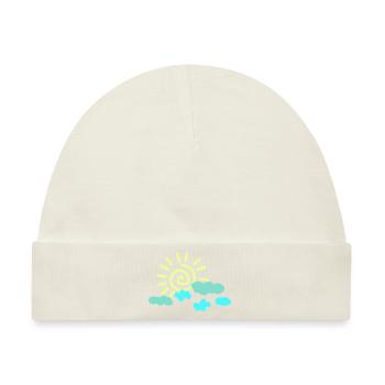 sonne himmel - Baby Premium Organic Mütze - Naturweiß - Vorne