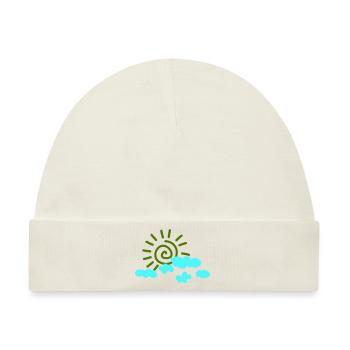 sonne himmel - Baby Premium Organic Mütze - Naturweiß - Vorne