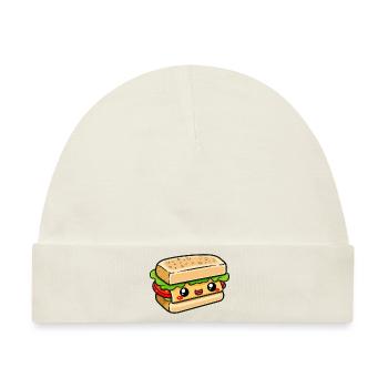 Sandwich mit Gesicht - Baby Premium Organic Mütze - Naturweiß - Vorne