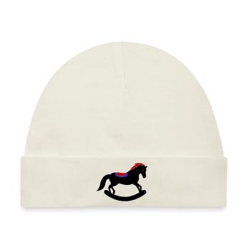 rocking horse - Baby Premium Organic Mütze - Naturweiß - Vorne