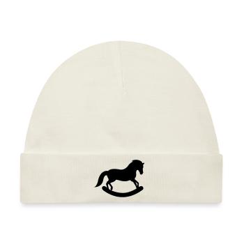 rocking horse - Baby Premium Organic Mütze - Naturweiß - Vorne