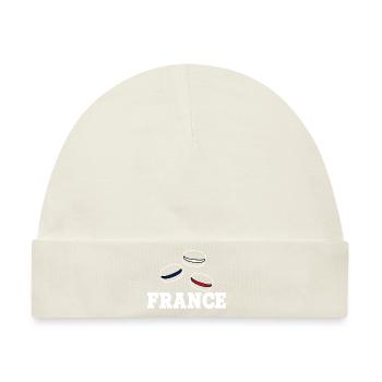 FRANKREICH Flagge und Emblem von Frankreich. Ertragen - Baby Premium Organic Mütze - Naturweiß - Vorne