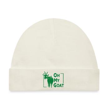 Ziege - Bock - Geiß - Bauernhof - Zoo - Urlaub - Baby Premium Organic Mütze - Naturweiß - Vorne