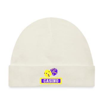 Würfel Casino - Baby Premium Organic Mütze - Naturweiß - Vorne