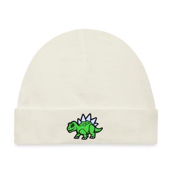 Stegosaurus Comic - Baby Premium Organic Mütze - Naturweiß - Vorne