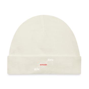 RISK RICH 1 - Baby Premium Organic Mütze - Naturweiß - Vorne