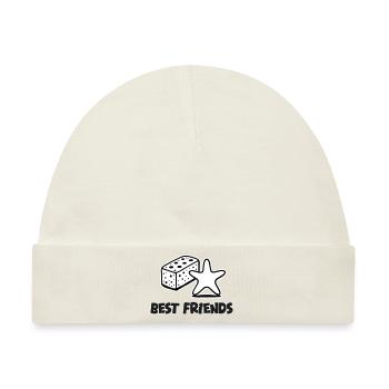 Schwamm und Seestern - Best Friends Design - Baby Premium Organic Mütze - Naturweiß - Vorne