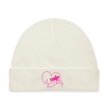 Dressur Dressurpferd Dressurreiter - Baby Premium Organic Mütze - Naturweiß - Vorne