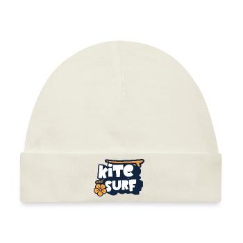 Kitesurfen Kitesurfer Kitebsurf - Baby Premium Organic Mütze - Naturweiß - Vorne