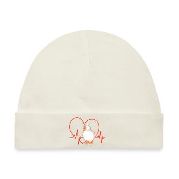 Papageientaucher Puffin - Baby Premium Organic Mütze - Naturweiß - Vorne