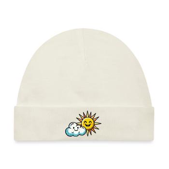 wolke sonne - Baby Premium Organic Mütze - Naturweiß - Vorne