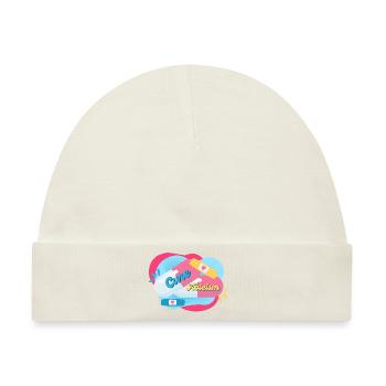 Cure Ableism bunter Hintergrund Pillen Pflaster - Baby Premium Organic Mütze - Naturweiß - Vorne