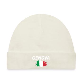 Genova Italien Flagge Genua - Baby Premium Organic Mütze - Naturweiß - Vorne