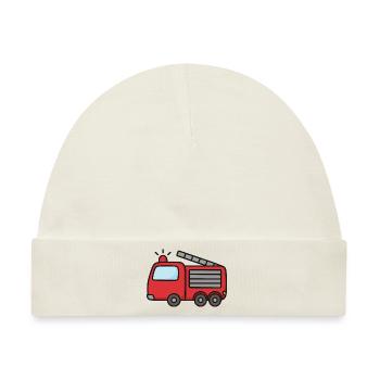 Kawaii Feuerwehrauto Feuerwehrautos - Baby Premium Organic Mütze - Naturweiß - Vorne