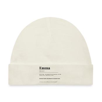 Emma - Baby Premium Organic Mütze - Naturweiß - Vorne
