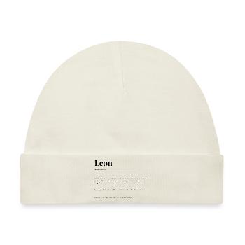 Leon - Baby Premium Organic Mütze - Naturweiß - Vorne