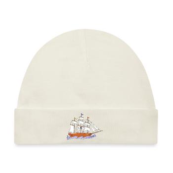 Segelschiff - Baby Premium Organic Mütze - Naturweiß - Vorne