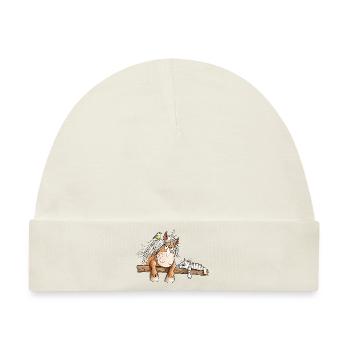Pferd Katze Stall Reiter Bauernhof Tierfreunde - Baby Premium Organic Mütze - Naturweiß - Vorne
