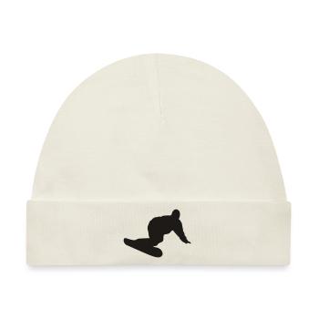 Snowboarder - Snowboard - Baby Premium Organic Mütze - Naturweiß - Vorne