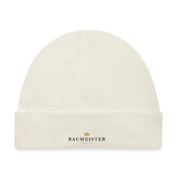 Baumeister Original Familienlogo - Baby Premium Organic Mütze - Naturweiß - Vorne