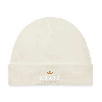 Kratz Original Familienlogo - Baby Premium Organic Mütze - Naturweiß - Vorne