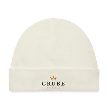 Grube Original Familienlogo - Baby Premium Organic Mütze - Naturweiß - Vorne