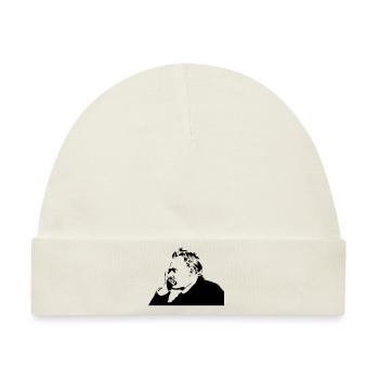 nietsche stencil - Baby Premium Organic Mütze - Naturweiß - Vorne