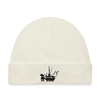 Ölplattform / offshore oil rig (2c) - Baby Premium Organic Mütze - Naturweiß - Vorne
