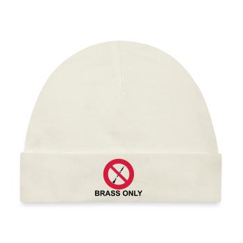 Brass Only - Baby Premium Organic Mütze - Naturweiß - Vorne