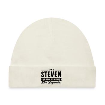 Mann Mythos Legende Steven - Baby Premium Organic Mütze - Naturweiß - Vorne