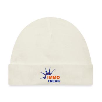 IMMO FREAK - Baby Premium Organic Mütze - Naturweiß - Vorne