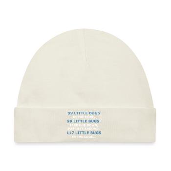 99 LITTLE BUGS IN THE CODE - Baby Premium Organic Mütze - Naturweiß - Vorne