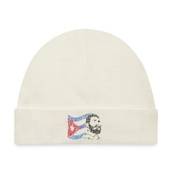 fidel castro Flagge Wortwolke - Baby Premium Organic Mütze - Naturweiß - Vorne