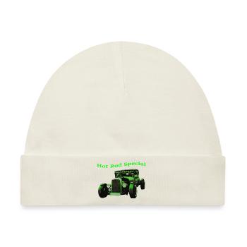 Hot Rod - Baby Premium Organic Mütze - Naturweiß - Vorne