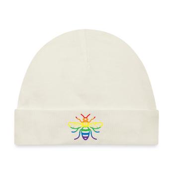 Gay Pride Bee - Baby Premium Organic Mütze - Naturweiß - Vorne