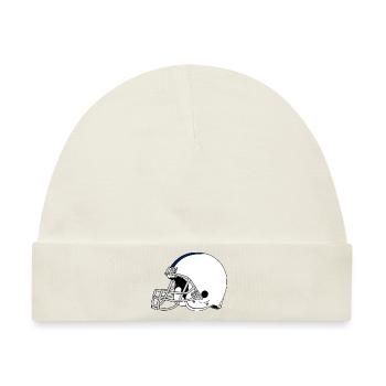 Football Helm - Baby Premium Organic Mütze - Naturweiß - Vorne