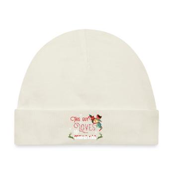 Weihnachten Guy Love Christmas Xmas Geschenk - Baby Premium Organic Mütze - Naturweiß - Vorne