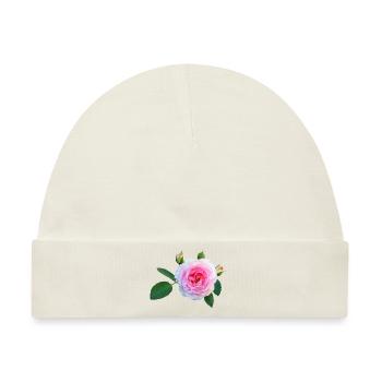 daffodils roses rosen blumen flowers tulips tulpen - Baby Premium Organic Mütze - Naturweiß - Vorne