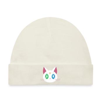 Lustige Katze - Baby Premium Organic Mütze - Naturweiß - Vorne