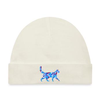 Blaue Katze - Baby Premium Organic Mütze - Naturweiß - Vorne