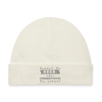 E Auto Bremst Du noch oder rekuperierst du schon? - Baby Premium Organic Mütze - Naturweiß - Vorne