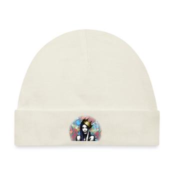 Königin von Graffiti von Custom - Baby Premium Organic Mütze - Naturweiß - Vorne