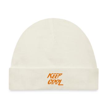Keep Cool - Orange - Baby Premium Organic Mütze - Naturweiß - Vorne