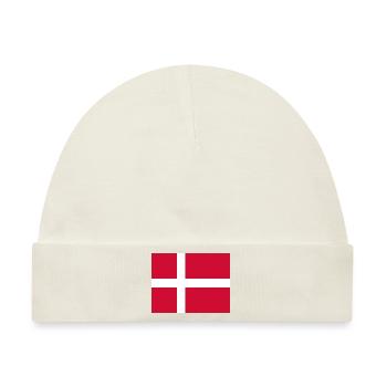 Dänemark Flagge - Baby Premium Organic Mütze - Naturweiß - Vorne