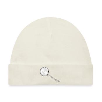 Lupe für Detektive, Geschenkidee, Forscher - Baby Premium Organic Mütze - Naturweiß - Vorne