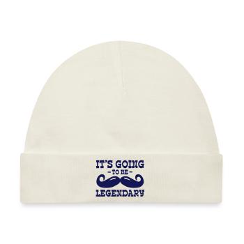 it's going to be legendary / moustache - Baby Premium Organic Mütze - Naturweiß - Vorne
