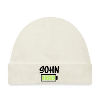 Sohn - Akku - Baby Premium Organic Mütze - Naturweiß - Vorne
