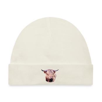 Highland Rind - Baby Premium Organic Mütze - Naturweiß - Vorne