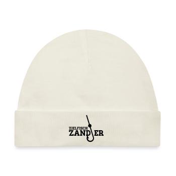 Zielfisch Zander - Anglershirt - Baby Premium Organic Mütze - Naturweiß - Vorne